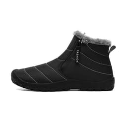 image-Outdoor Thickening Thermal Cotton Shoes Zipper Fleece-lined Winter Men's Shoes