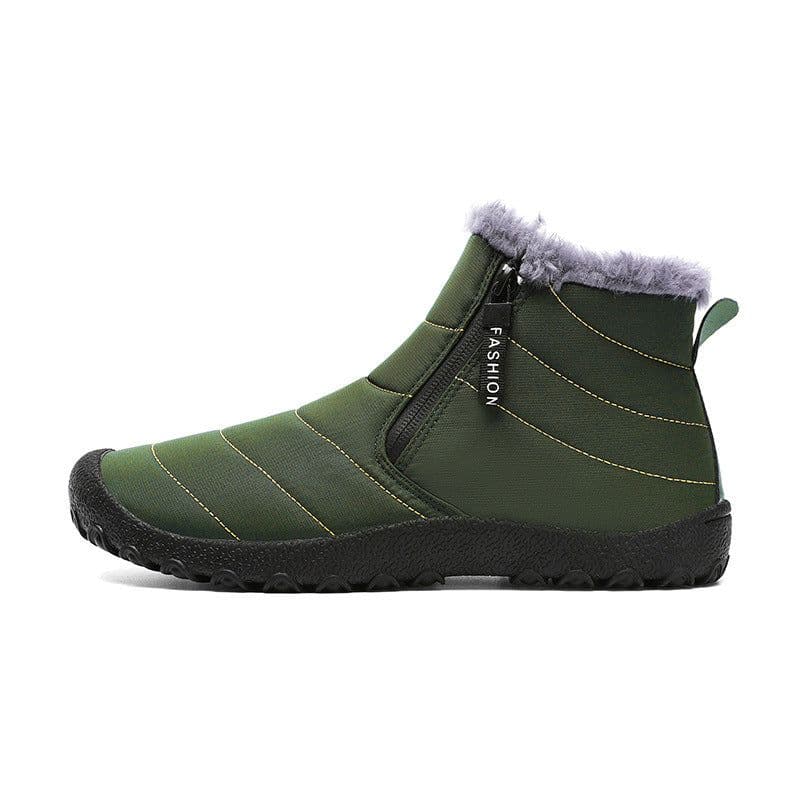 image-Outdoor Thickening Thermal Cotton Shoes Zipper Fleece-lined Winter Men's Shoes