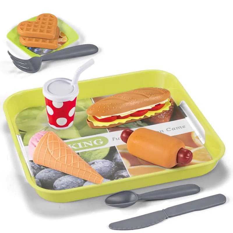 image-Children's Play House Toys Western Tableware