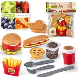 image-Children's Play House Toys Western Tableware