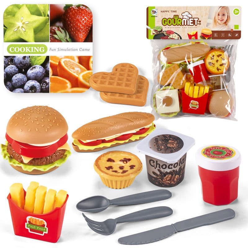 image-Children's Play House Toys Western Tableware