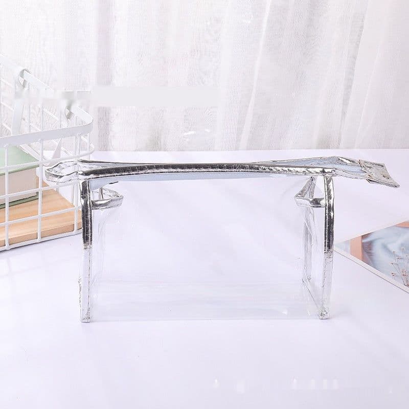 image-Waterproof PVC Transparent Makeup Portable Wash Fashion Large Capacity Storage Bag