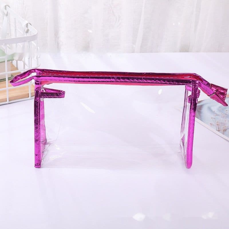 image-Waterproof PVC Transparent Makeup Portable Wash Fashion Large Capacity Storage Bag