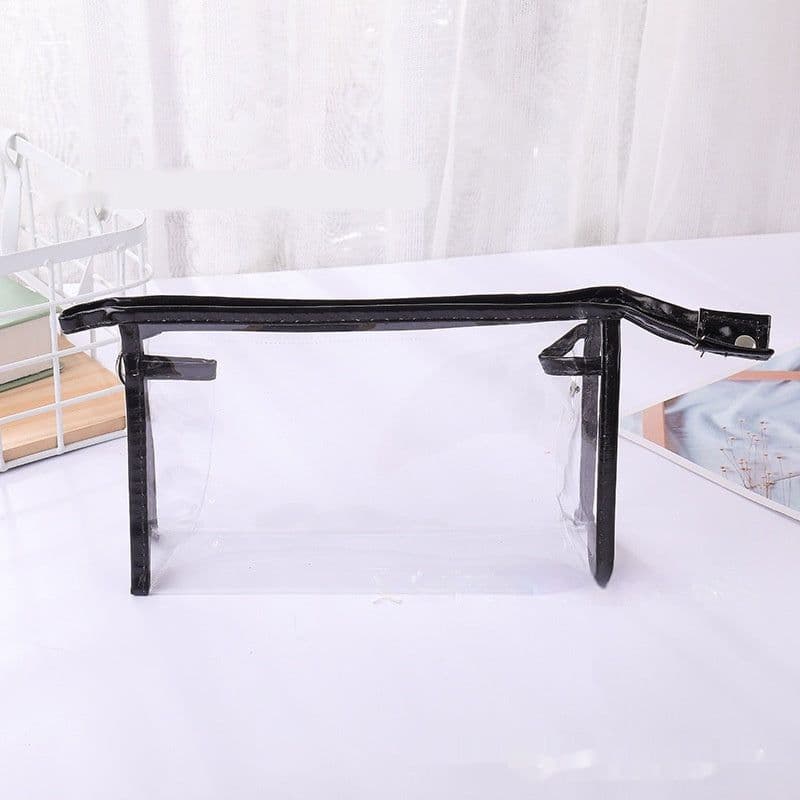 image-Waterproof PVC Transparent Makeup Portable Wash Fashion Large Capacity Storage Bag