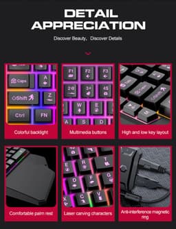 image-Lei Lang TF900 Single Hand Mouse Keyboard Suit