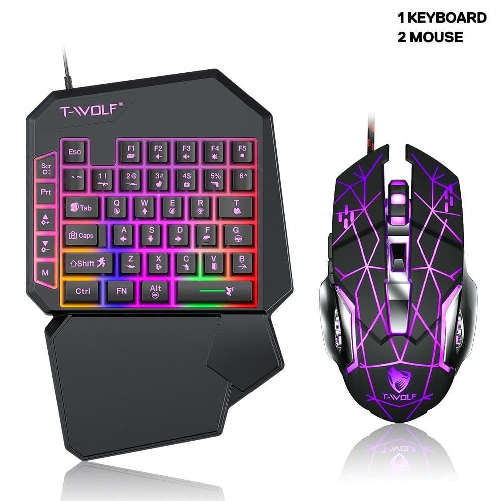 image-Lei Lang TF900 Single Hand Mouse Keyboard Suit