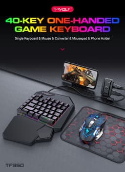 image-Lei Lang TF900 Single Hand Mouse Keyboard Suit