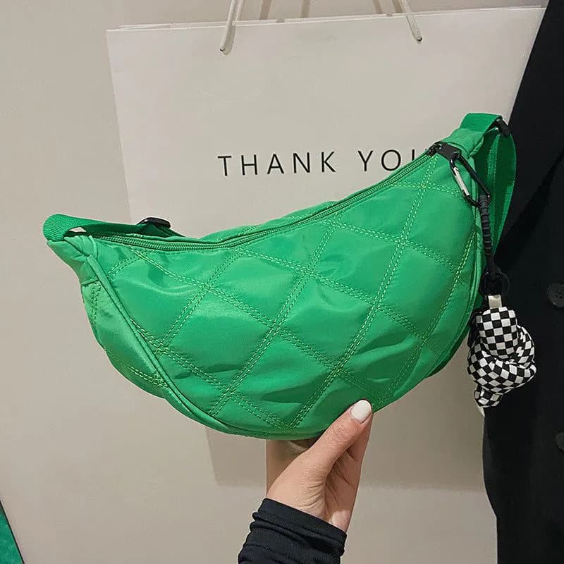 image-Women's Personality Trendy Rhombus Dumpling Messenger Bag