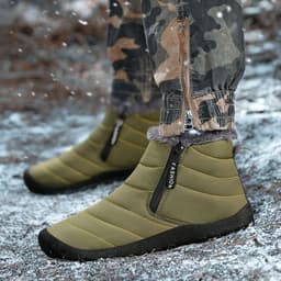 image-Men's Shoes Fleece-lined Thickened Non-slip Northeast Snow Boots