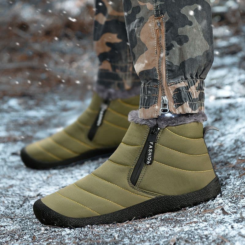 image-Men's Shoes Fleece-lined Thickened Non-slip Northeast Snow Boots