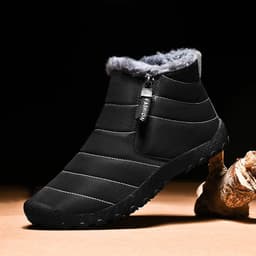 image-Men's Shoes Fleece-lined Thickened Non-slip Northeast Snow Boots