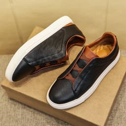 image-First Layer Cowhide Four Seasons Leisure Leather Shoes Korean Style