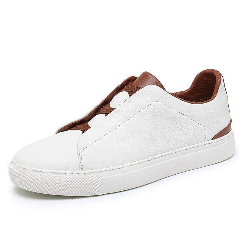 image-First Layer Cowhide Four Seasons Leisure Leather Shoes Korean Style