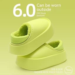 image-Super Thick Shit Feeling Cotton Slippers Couple Autumn And Winter