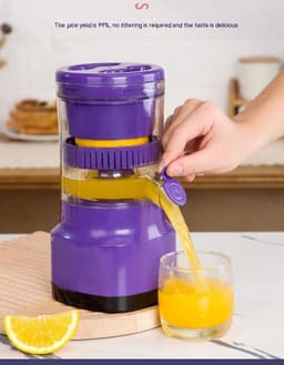 image-Electric Orange Juicer Lemon Juicer Squeezer Usb Rechargeable Citrus Juicer Machines Usb Rechargeable Portable Blender Kitchen Gadgets