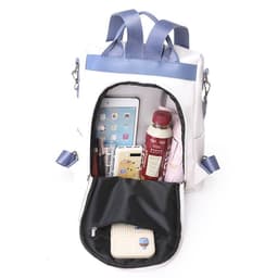 image-Women's Bag PU Soft Leather Textured Backpack Fashion Hong Kong Style Large Capacity
