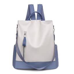 image-Women's Bag PU Soft Leather Textured Backpack Fashion Hong Kong Style Large Capacity