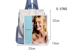 image-Women's Bag PU Soft Leather Textured Backpack Fashion Hong Kong Style Large Capacity