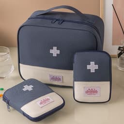 image-Oxford Cloth Portable Portable First-aid Kit Medicine Buggy Bag Small Medicine Bag Travel Storage First Aid Kits Macaron Color