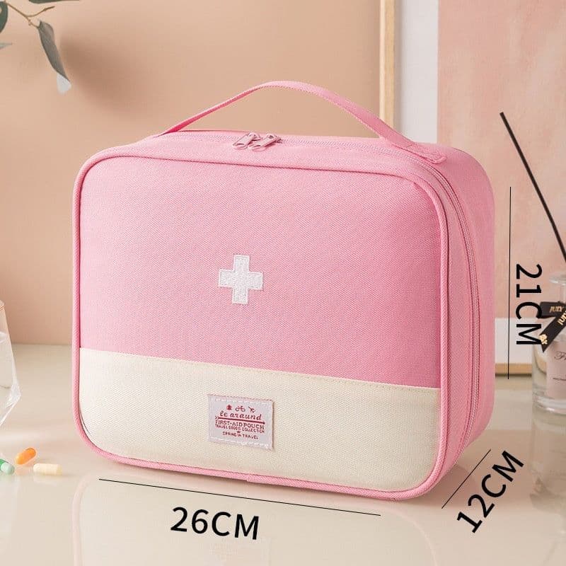 image-Oxford Cloth Portable Portable First-aid Kit Medicine Buggy Bag Small Medicine Bag Travel Storage First Aid Kits Macaron Color
