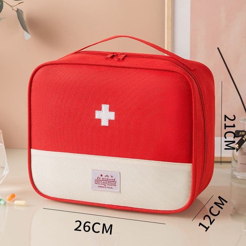 image-Oxford Cloth Portable Portable First-aid Kit Medicine Buggy Bag Small Medicine Bag Travel Storage First Aid Kits Macaron Color
