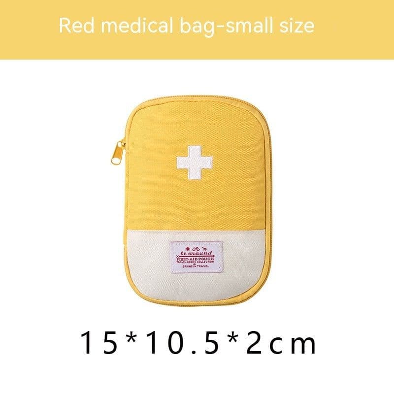 image-Oxford Cloth Portable Portable First-aid Kit Medicine Buggy Bag Small Medicine Bag Travel Storage First Aid Kits Macaron Color