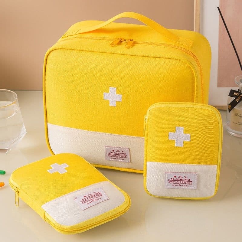 image-Oxford Cloth Portable Portable First-aid Kit Medicine Buggy Bag Small Medicine Bag Travel Storage First Aid Kits Macaron Color