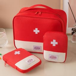 image-Oxford Cloth Portable Portable First-aid Kit Medicine Buggy Bag Small Medicine Bag Travel Storage First Aid Kits Macaron Color