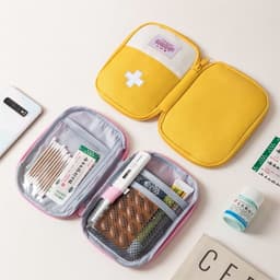 image-Oxford Cloth Portable Portable First-aid Kit Medicine Buggy Bag Small Medicine Bag Travel Storage First Aid Kits Macaron Color