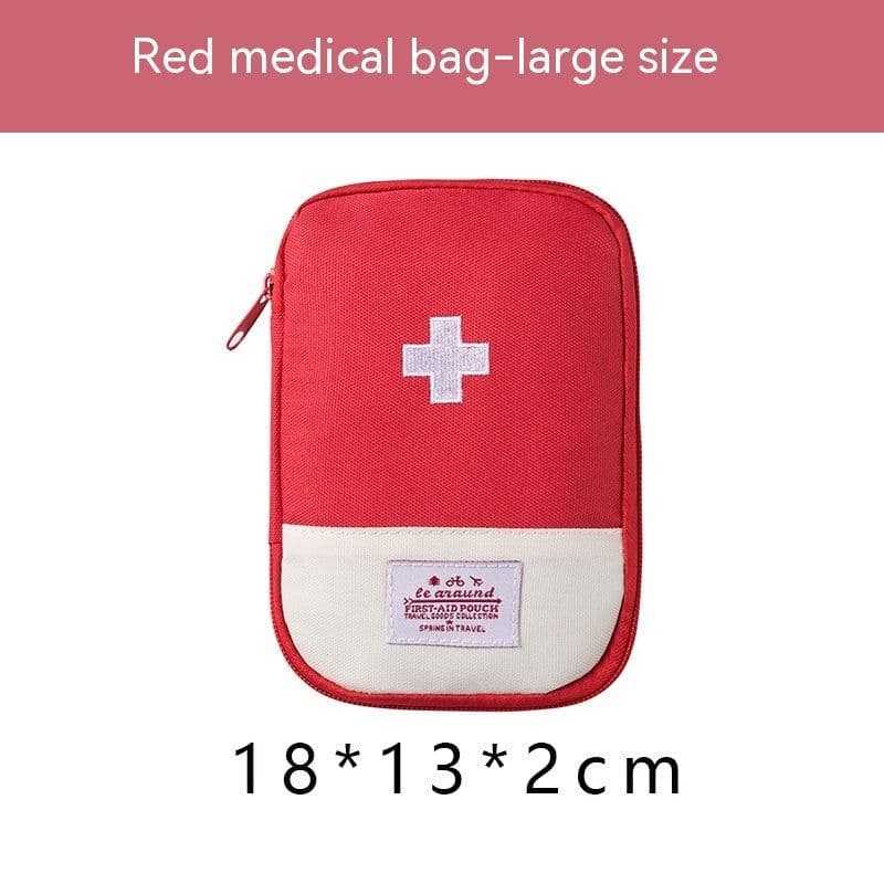 image-Oxford Cloth Portable Portable First-aid Kit Medicine Buggy Bag Small Medicine Bag Travel Storage First Aid Kits Macaron Color