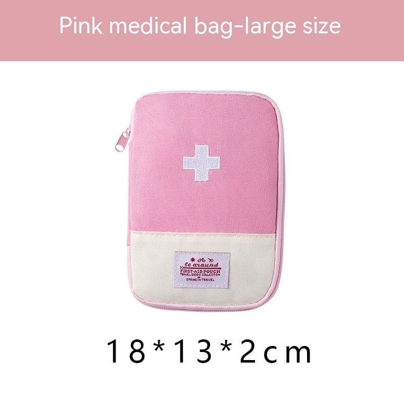 image-Oxford Cloth Portable Portable First-aid Kit Medicine Buggy Bag Small Medicine Bag Travel Storage First Aid Kits Macaron Color