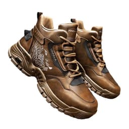 image-All-match Leather Facing Wear-resistant Labor Protection High-top Tide Shoes