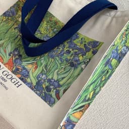 image-Portable Oil Painting Museum Canvas Bag For Commuting To Work