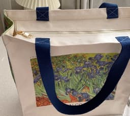 image-Portable Oil Painting Museum Canvas Bag For Commuting To Work