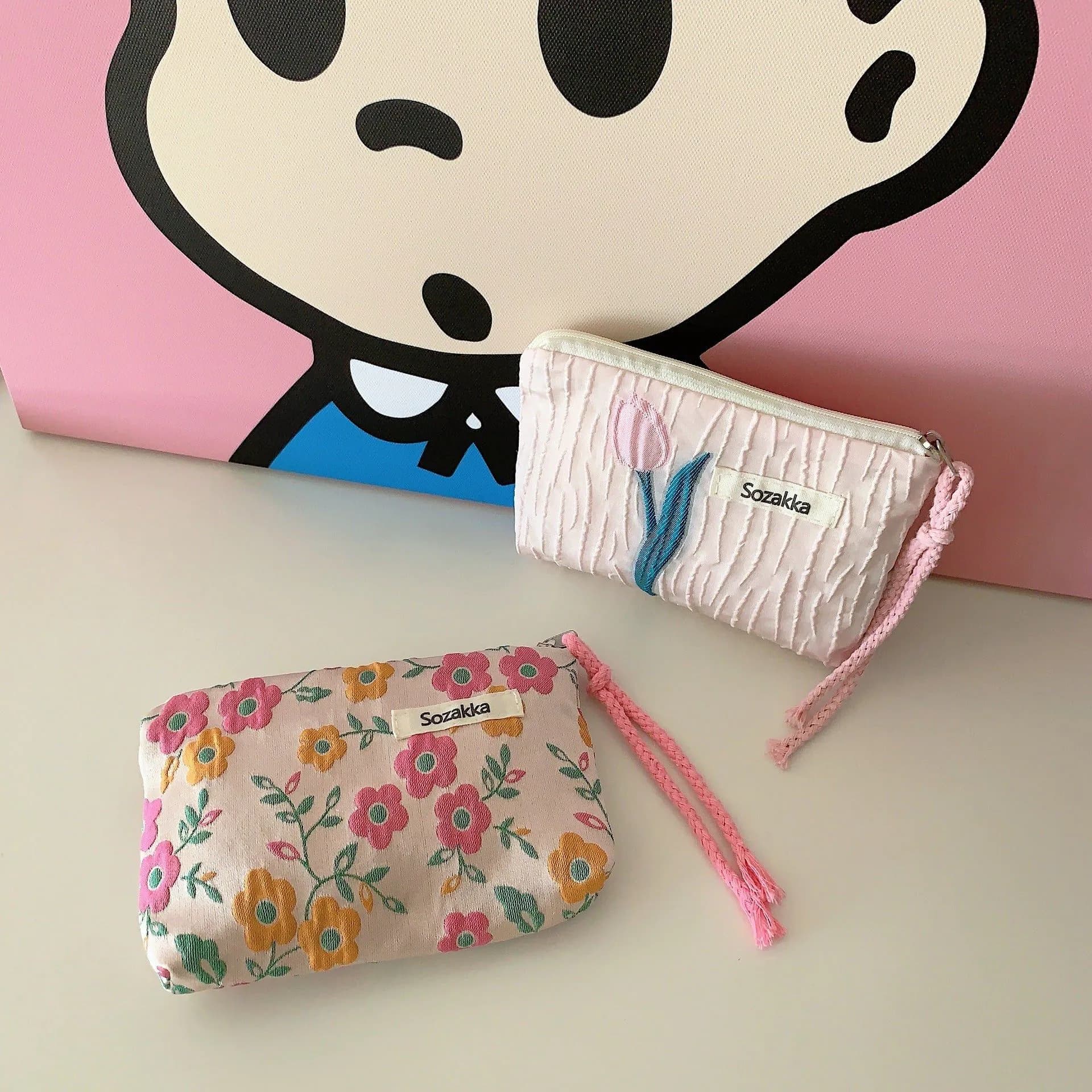 image-Rope Mouth Red Envelope Female Cosmetic Bag Portable Portable Coin Purse Wash Bag