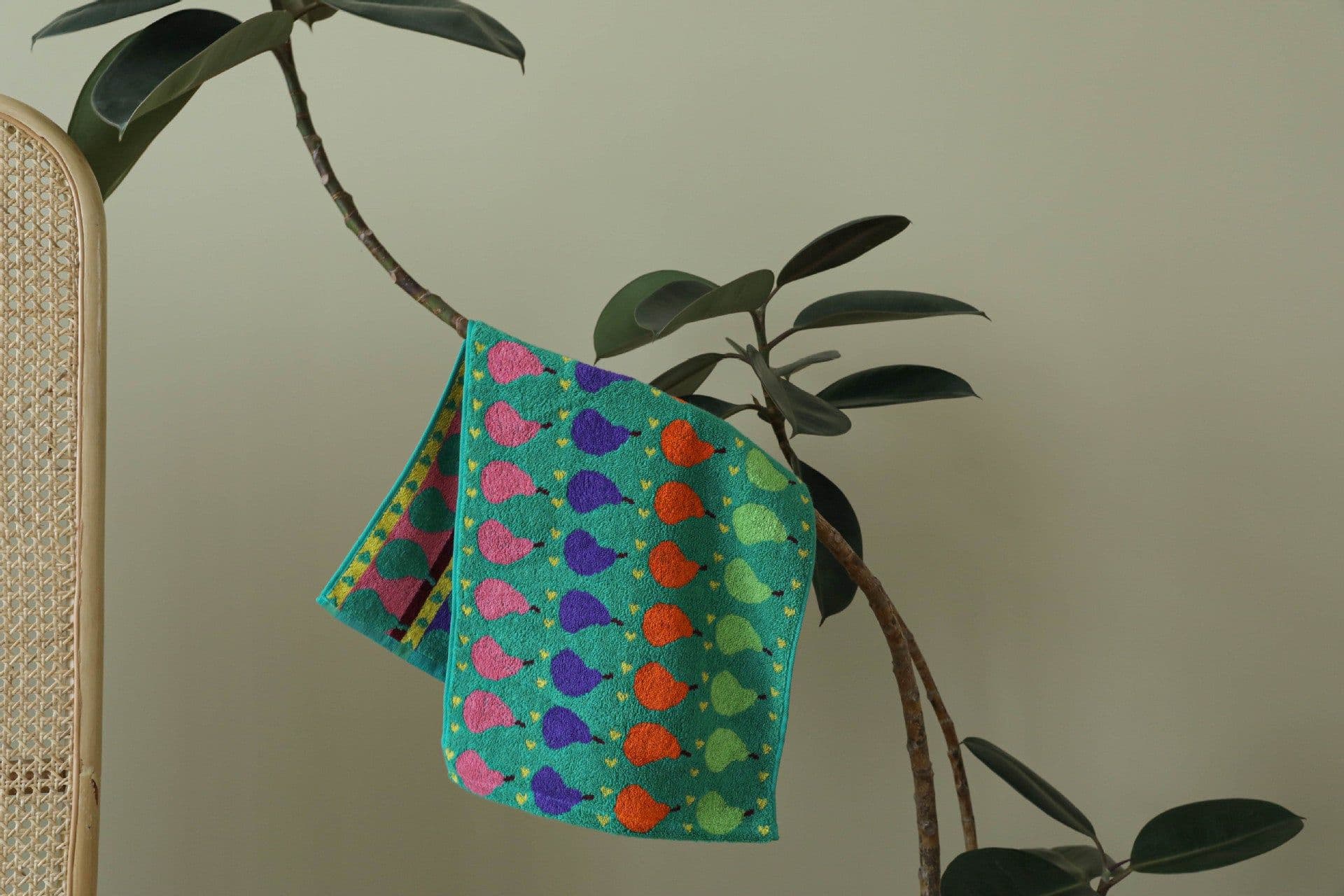 image-Ins Pear Pure Cotton Children's Square Towel Household Absorbent Class A Cotton