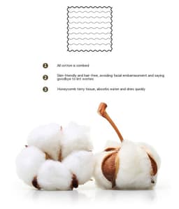 image-Ins Pear Pure Cotton Children's Square Towel Household Absorbent Class A Cotton