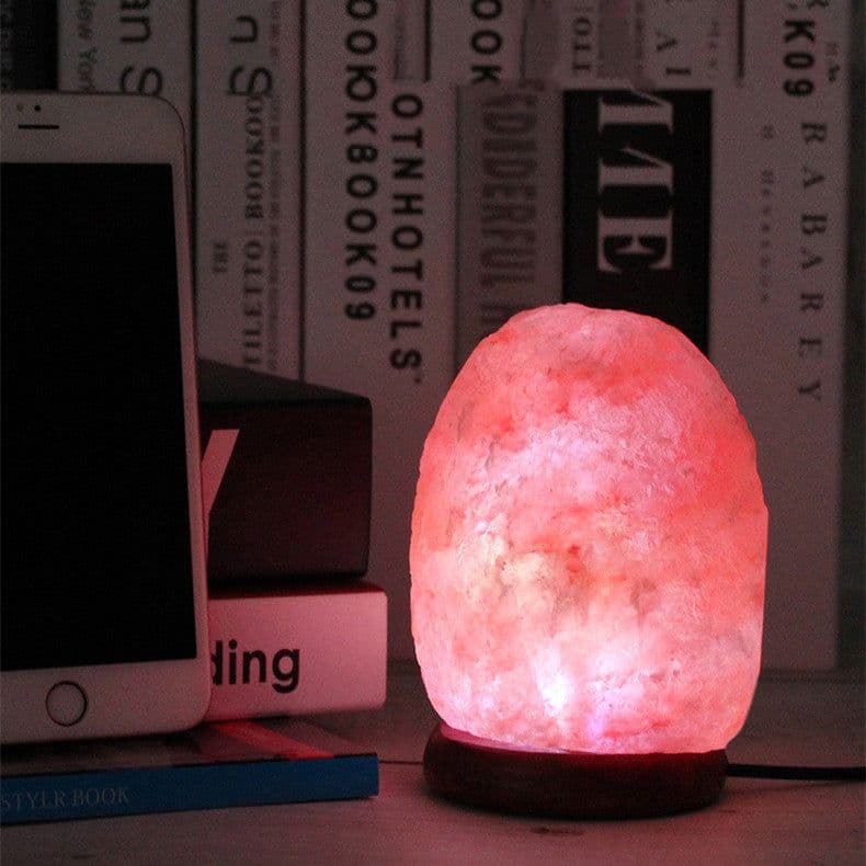 image-Crystal Salt USB Natural Colorful Color Changing Warm White Led Mineral Small Night Lamp