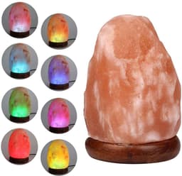 image-Crystal Salt USB Natural Colorful Color Changing Warm White Led Mineral Small Night Lamp