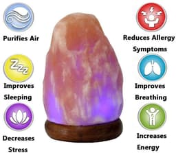image-Crystal Salt USB Natural Colorful Color Changing Warm White Led Mineral Small Night Lamp
