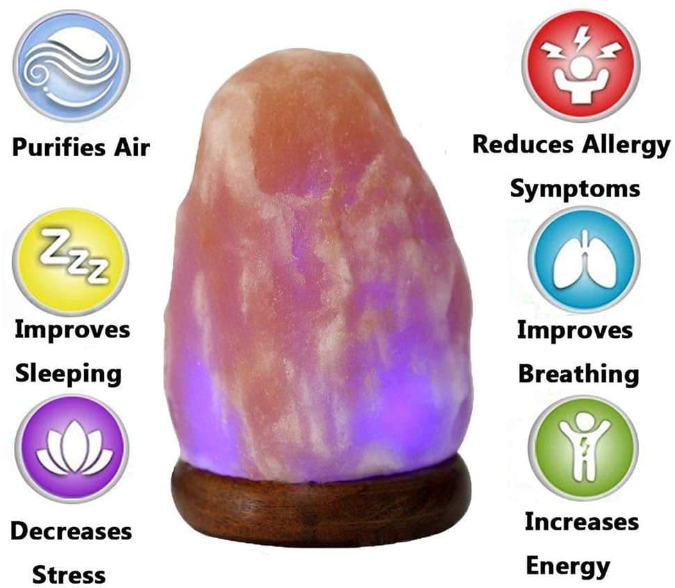 image-Crystal Salt USB Natural Colorful Color Changing Warm White Led Mineral Small Night Lamp