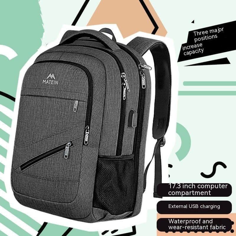 image-Men's And Women's Fashion Large Capacity Travel Computer Backpack