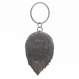 image-Fringed Beaded European And American Style Bag