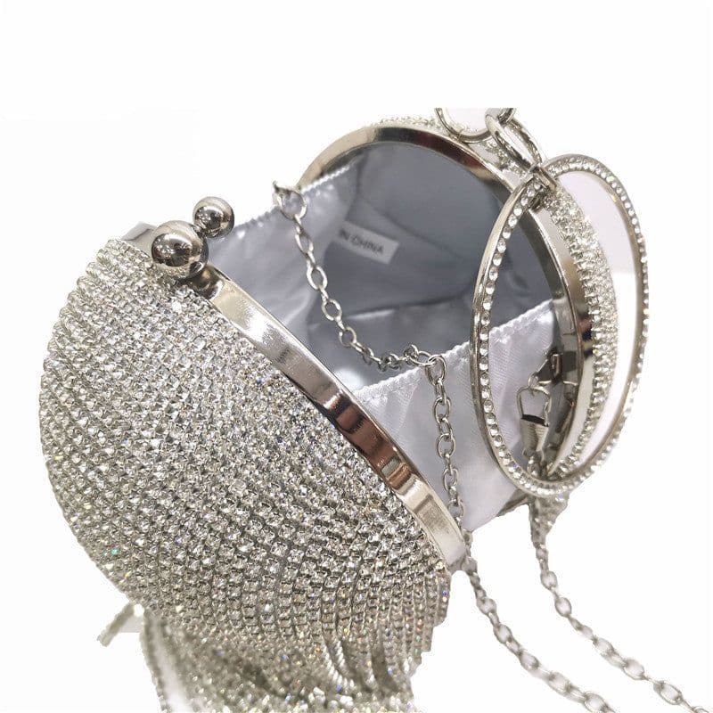 image-Fringed Beaded European And American Style Bag
