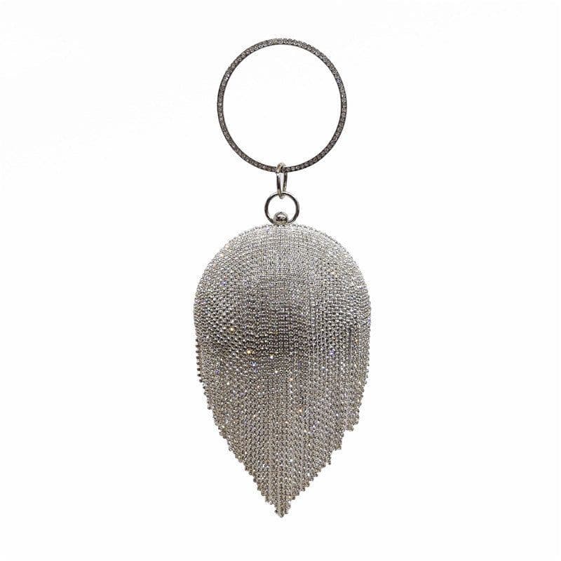 image-Fringed Beaded European And American Style Bag