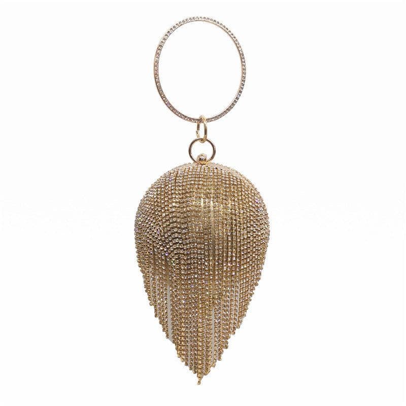 image-Fringed Beaded European And American Style Bag