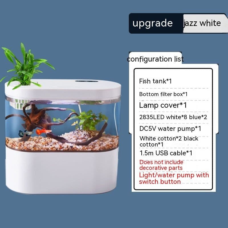 image-Aquarium Ecological Landscape Desktop Self-circulation Mini Small Change Water Household Fish Tank
