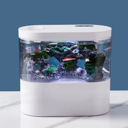 image-Aquarium Ecological Landscape Desktop Self-circulation Mini Small Change Water Household Fish Tank