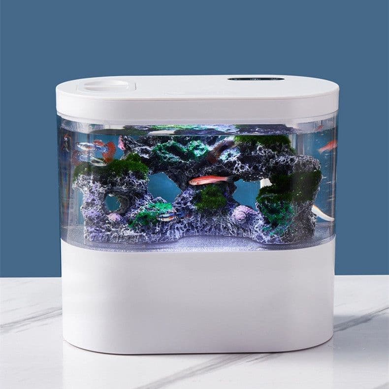 image-Aquarium Ecological Landscape Desktop Self-circulation Mini Small Change Water Household Fish Tank