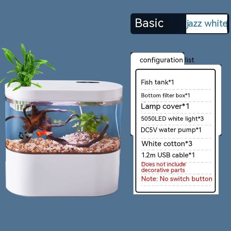 image-Aquarium Ecological Landscape Desktop Self-circulation Mini Small Change Water Household Fish Tank